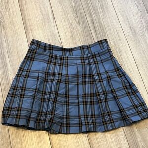 Sunday Best Blue and Black Plaid Skater Skirt